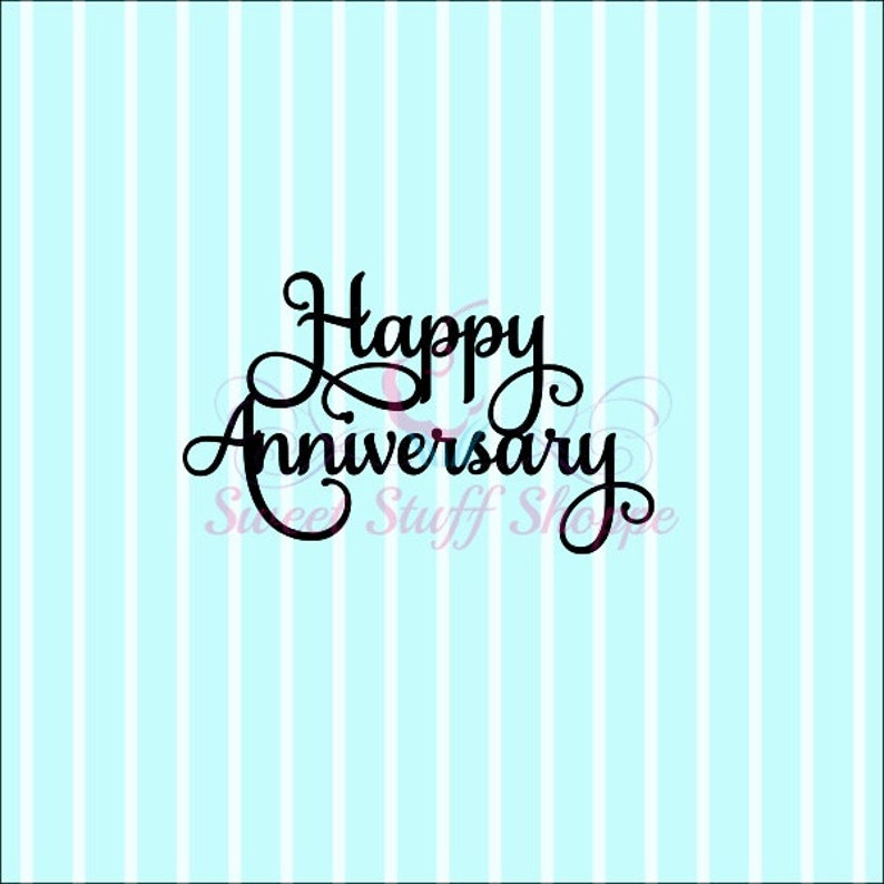 HAPPY ANNIVERSARY Stencil Cookie Silk Screen Custom Silk Etsy