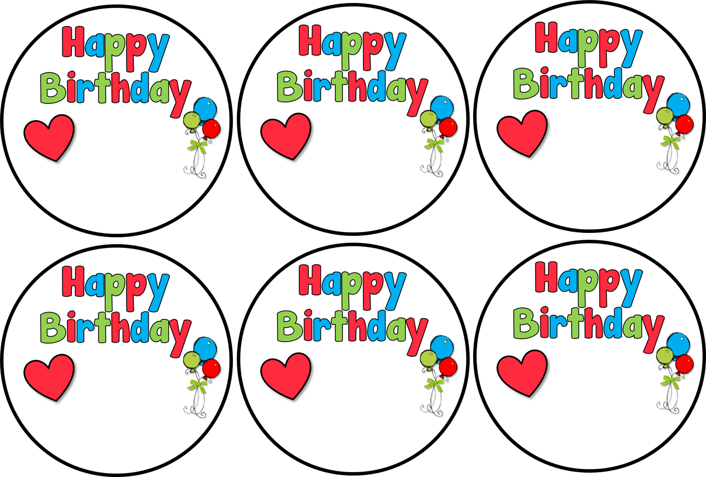 Happy Birthday Labels Birthday Labels Birthday Labels Printables