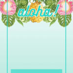 Hawaiian Themed Invitation Template Pineapple Luau Perimeter Free