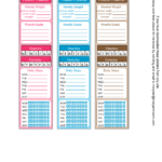 Health Tracker Side Bar Stickers Printable Free Planner Stickers