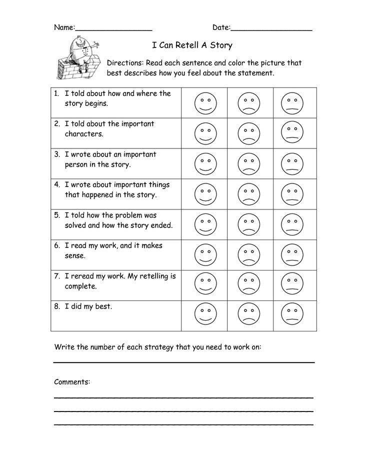 I Can Retell A Story Rubric Rubrics First Grade Reading Writing Rubric