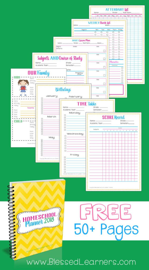 I Would Like To Give Away Our Free Homeschool Planner 2018 Visit These 