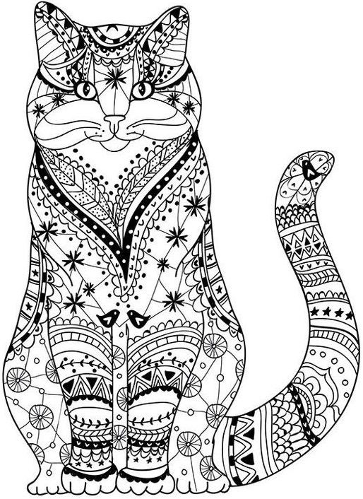 Image Result For Cat Mandala Coloring Pages Animal Coloring Pages