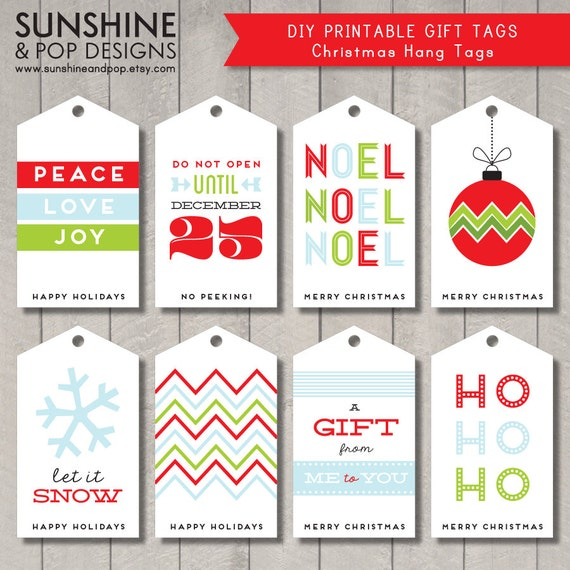 Items Similar To INSTANT DOWNLOAD Printable Christmas Holiday Gift 