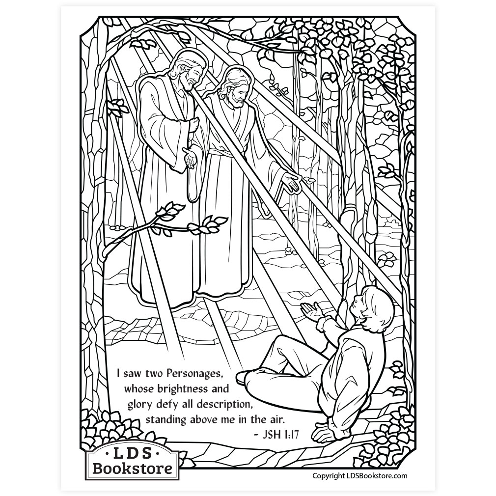 Joseph Smith s First Vision Coloring Page Printable Doctrine And 