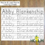 Kids First Last Name Tracing Worksheet Learning To Write Etsy