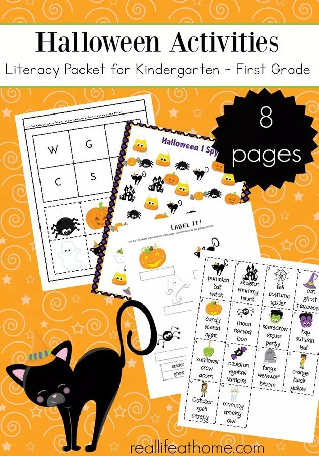 Literacy Printable Packet Halloween Activities For Kindergarten 2nd 