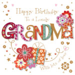 Lovely Grandma Happy Birthday Greeting Card Cards