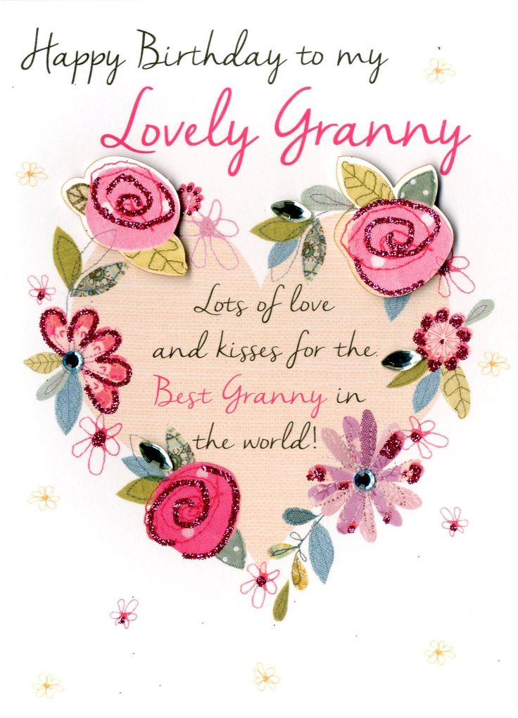 Lovely Granny Happy Birthday Greeting Card Cards Happy Birthday 