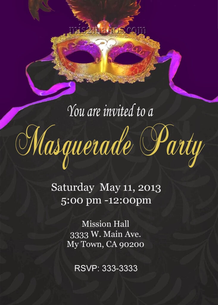 Mardi Gras Invitation Free Printable