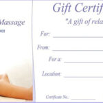Massage Gift Certificate Template Gift Certificates Are A Great Gift