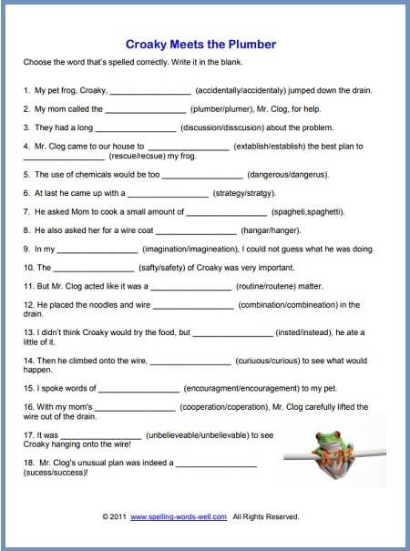 Mid Year Spelling Check In Worksheets 99Worksheets