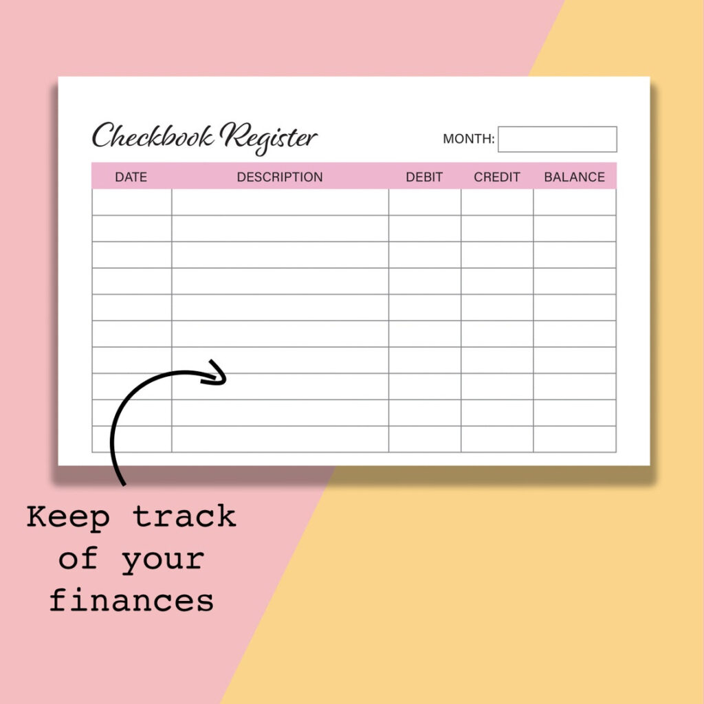 Mini Happy Planner Check Register Printable Planner Mini HP Etsy