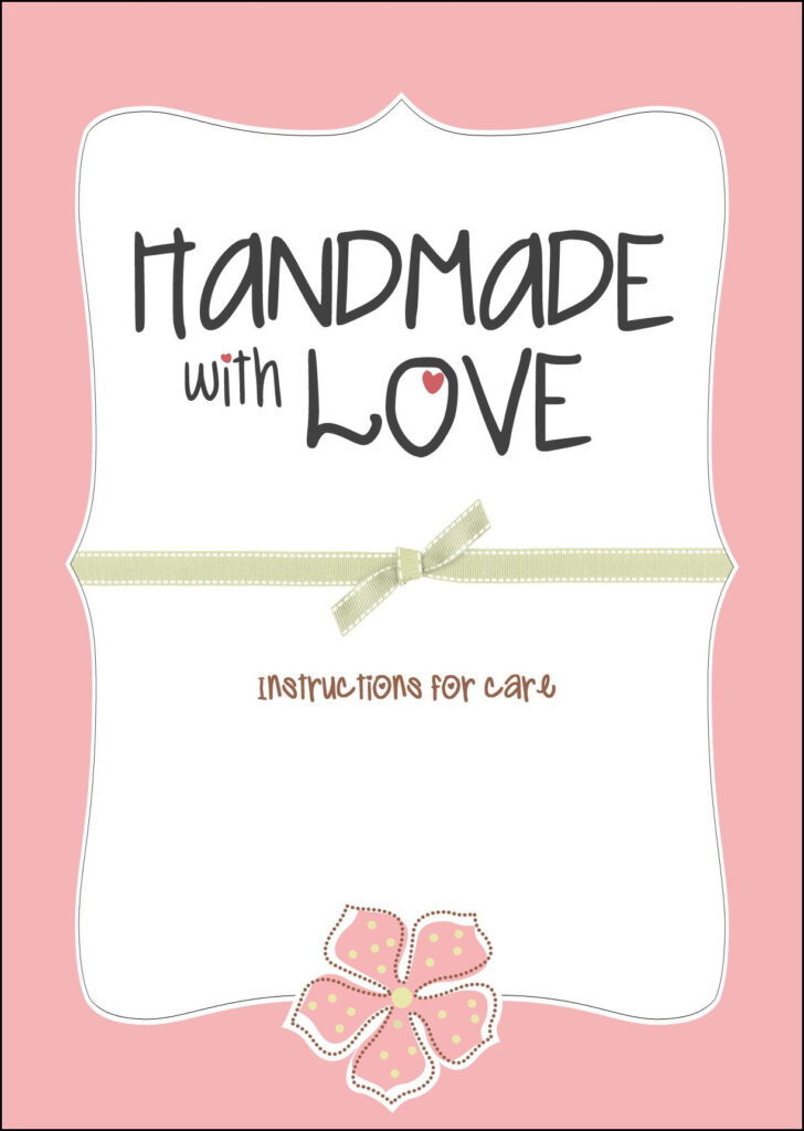 My Printable Gift Tag For Handmade Items Crochet Labels Tags For 