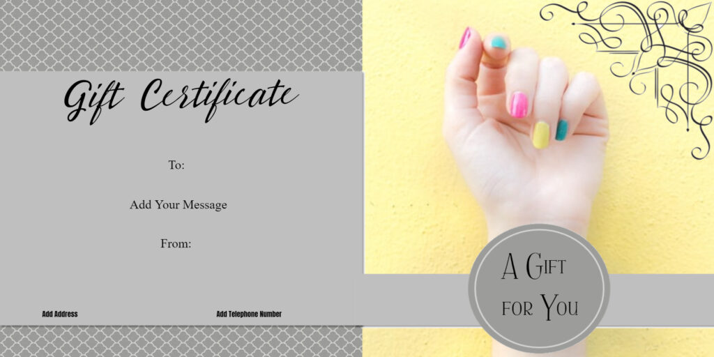 Nail Salon Gift Certificates Free Nail Salon Gift Certificates 