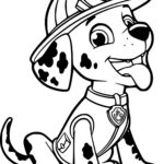 Naughty Marshall From Paw Patrol Coloring Pages Printable