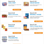New Kraft Food Printable Coupons Baker s Chocolate Cheese Cool Whip