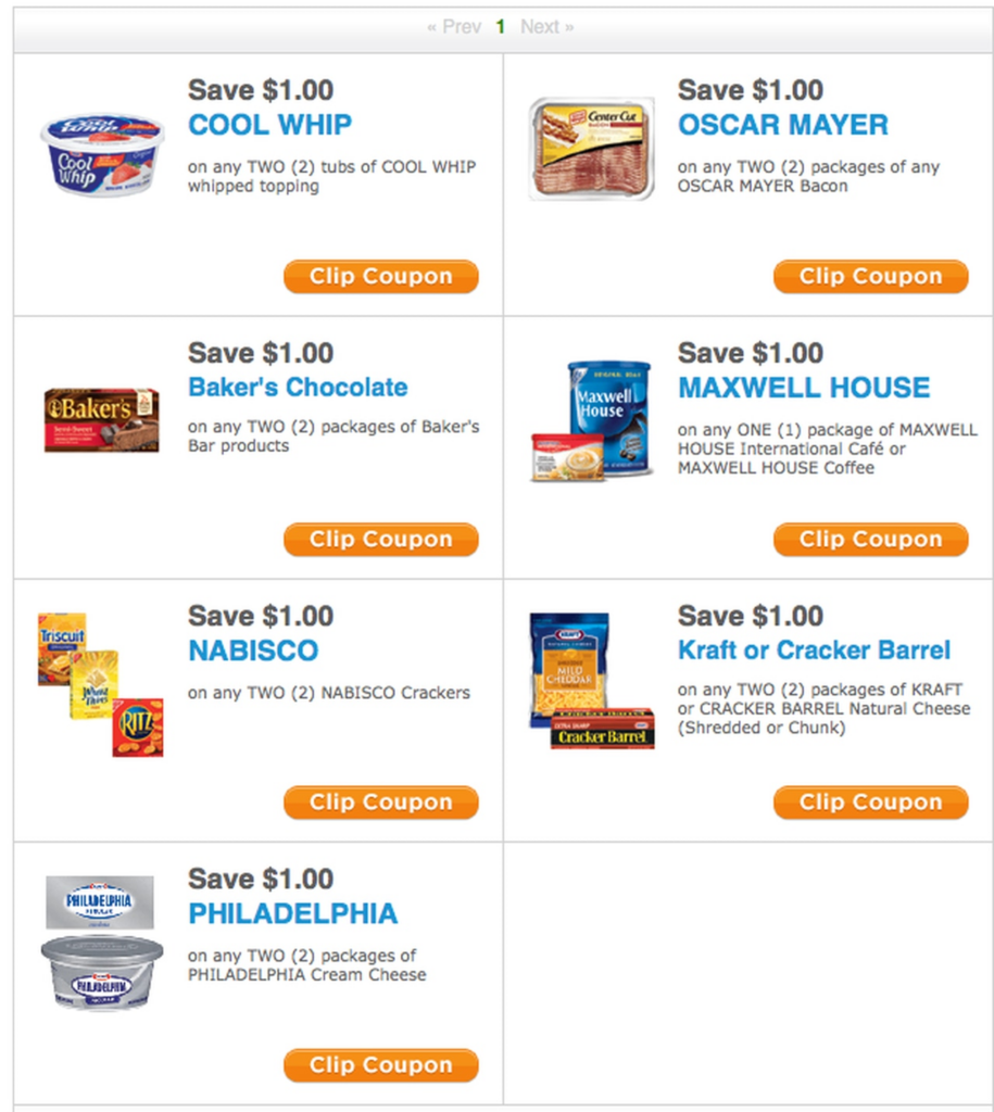 New Kraft Food Printable Coupons Baker s Chocolate Cheese Cool Whip 