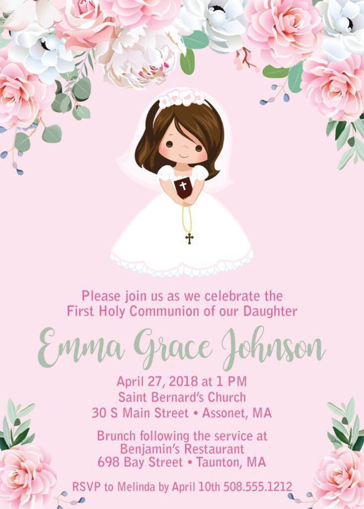 Pin On First Communion Invitations