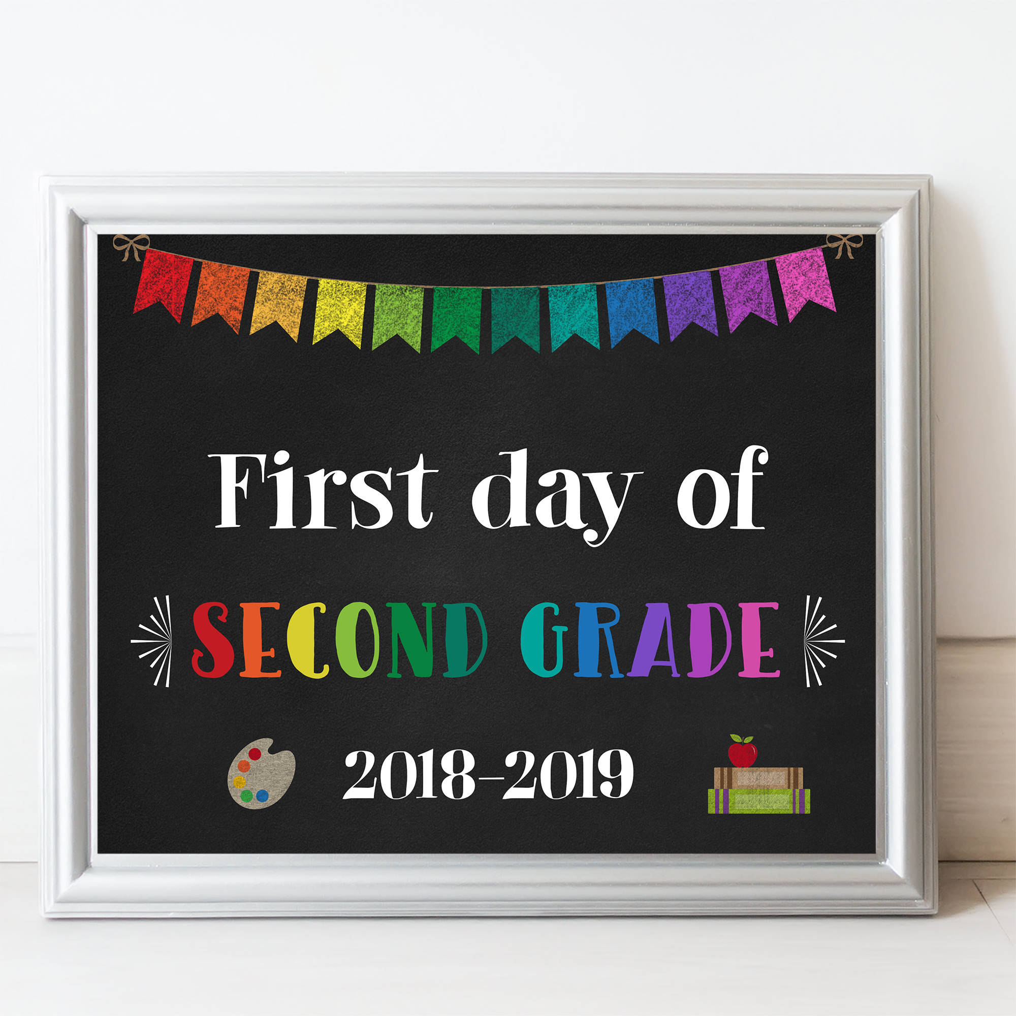 Printable First Day Of Second Grade Sign First Day Of School Etsy