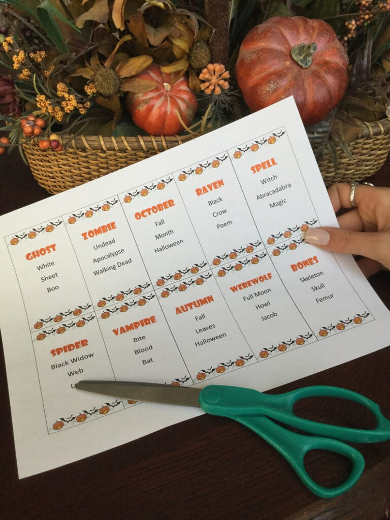 Printable Halloween Taboo Game Cards INSTANT DOWNLOAD For Your Etsy