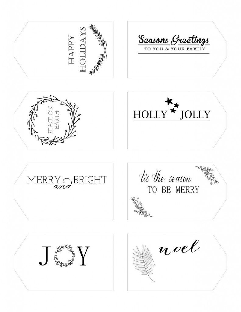 Printable Holiday Gift Tags Writefully Simple
