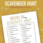 Printable Indoor Scavenger Hunt For Kids Fun Party Game Easy Etsy In