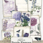 Printable Lavender Flower Ephemera Pack Vintage Junk Journal Etsy In