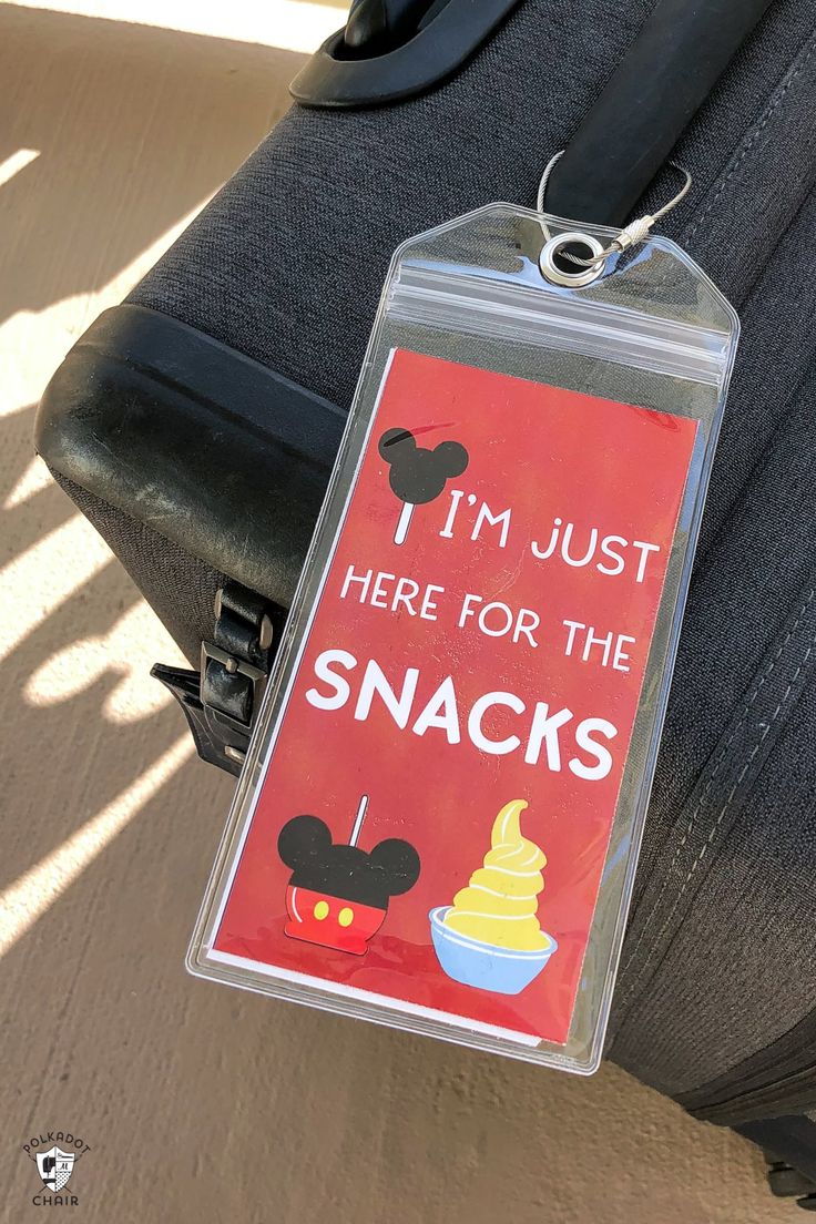 Printable Luggage Tags Perfect For Your Disney Vacation Polka Dot 