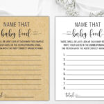 Printable Name That Baby Food Baby Shower Game Instant Download Bobotemp