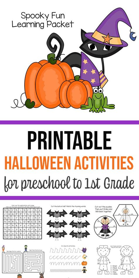 Printable Spooky Fun Learning Packet For Halloween Kids Learning 