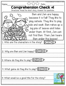 Reading Comprehension Checks For October NO PREP Reading