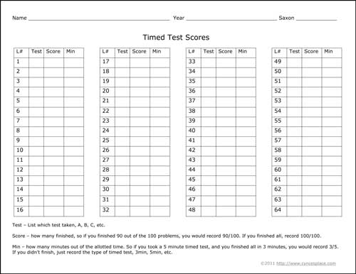 Saxon Math Printables Cynce s Place