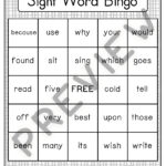 Sight Word Bingo Second Grade Teaching Takes Heart