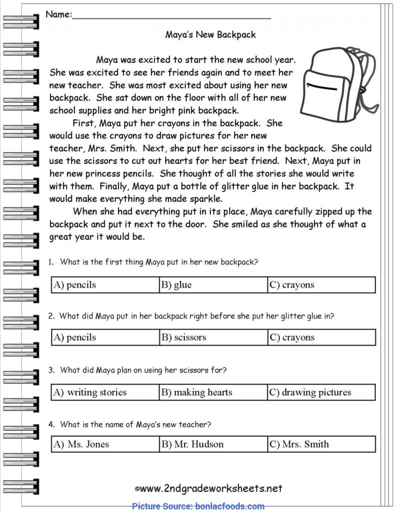 Simple Reading Comprehension Lesson Plan 6Th Grade Worksheets For All 