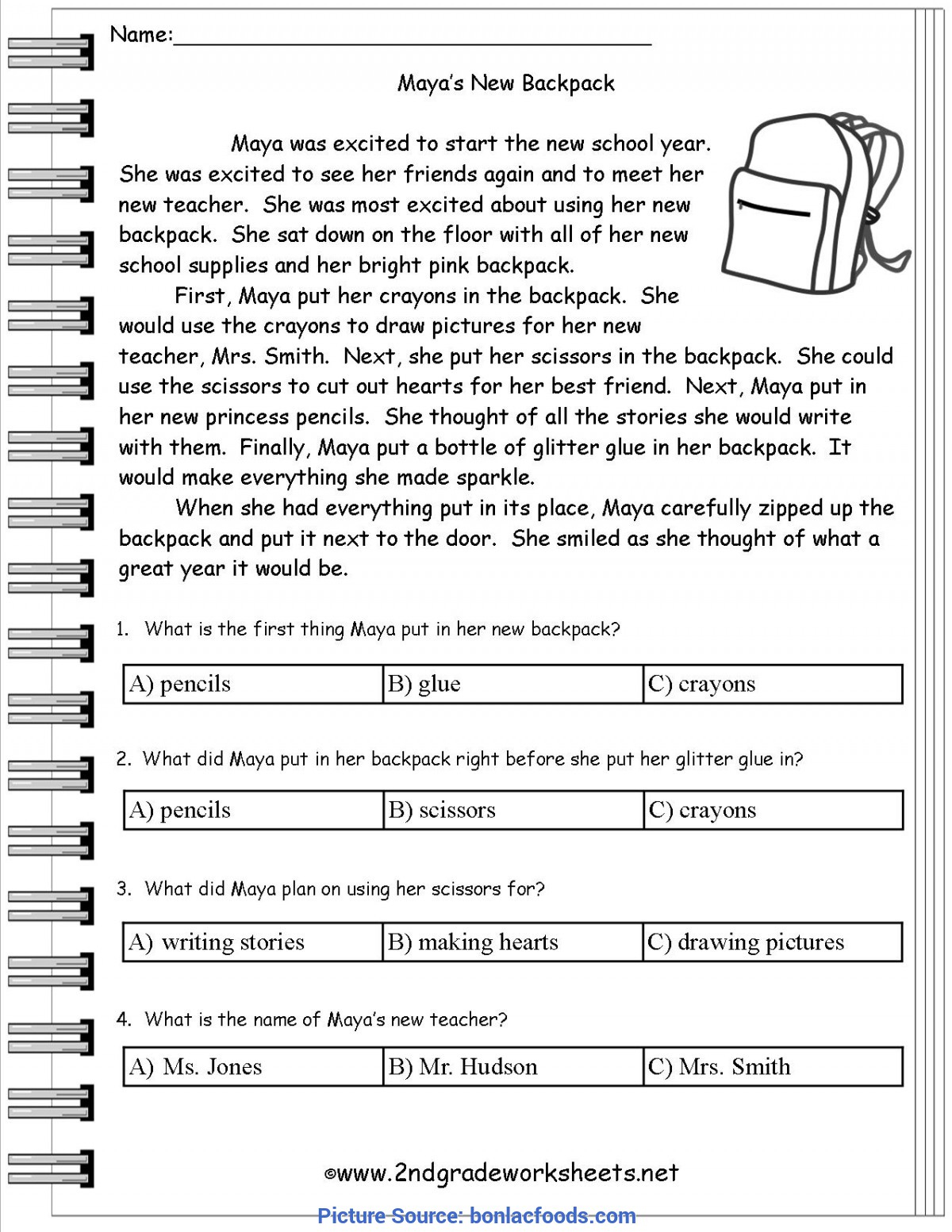 Simple Reading Comprehension Lesson Plan 6Th Grade Worksheets For All