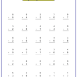Single Digit Addition Worksheet Generator Grade 1 The Site For Free