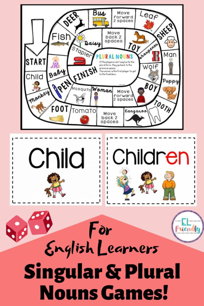 Singular Plural Nouns Games For English Learners Singular And 