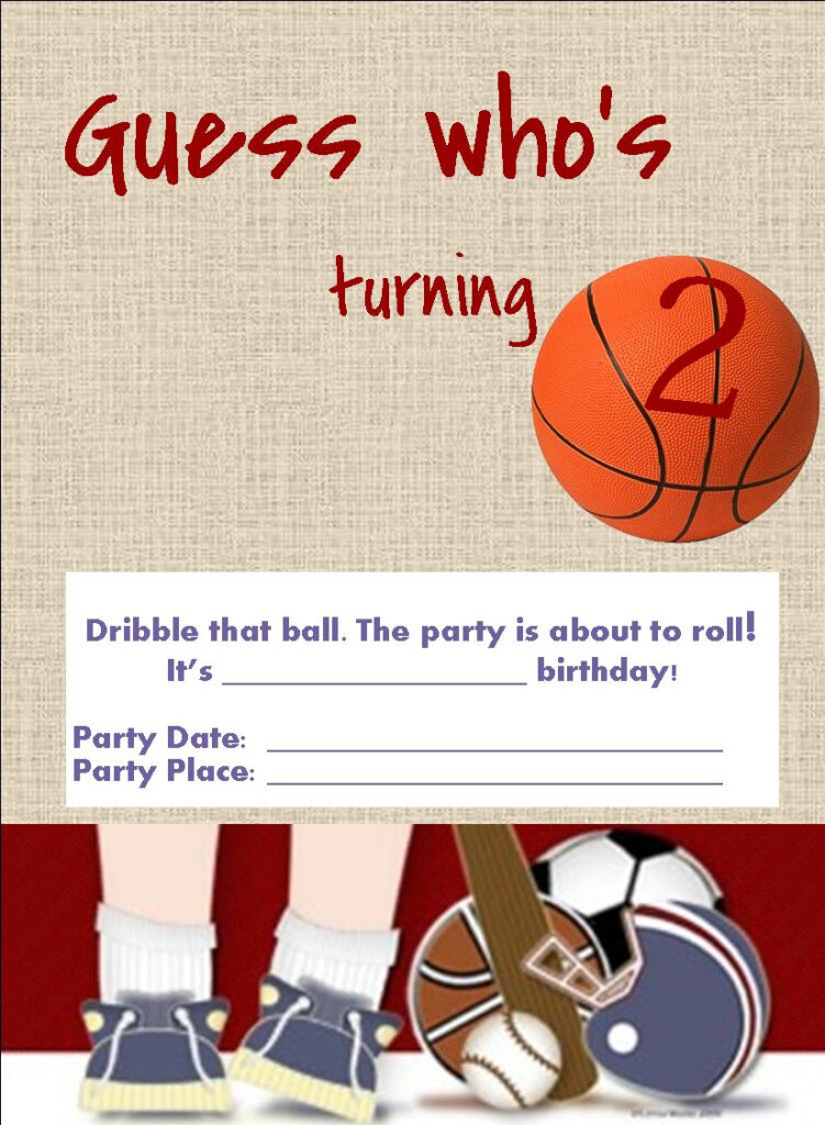 Sports Birthday Invitation Free Template