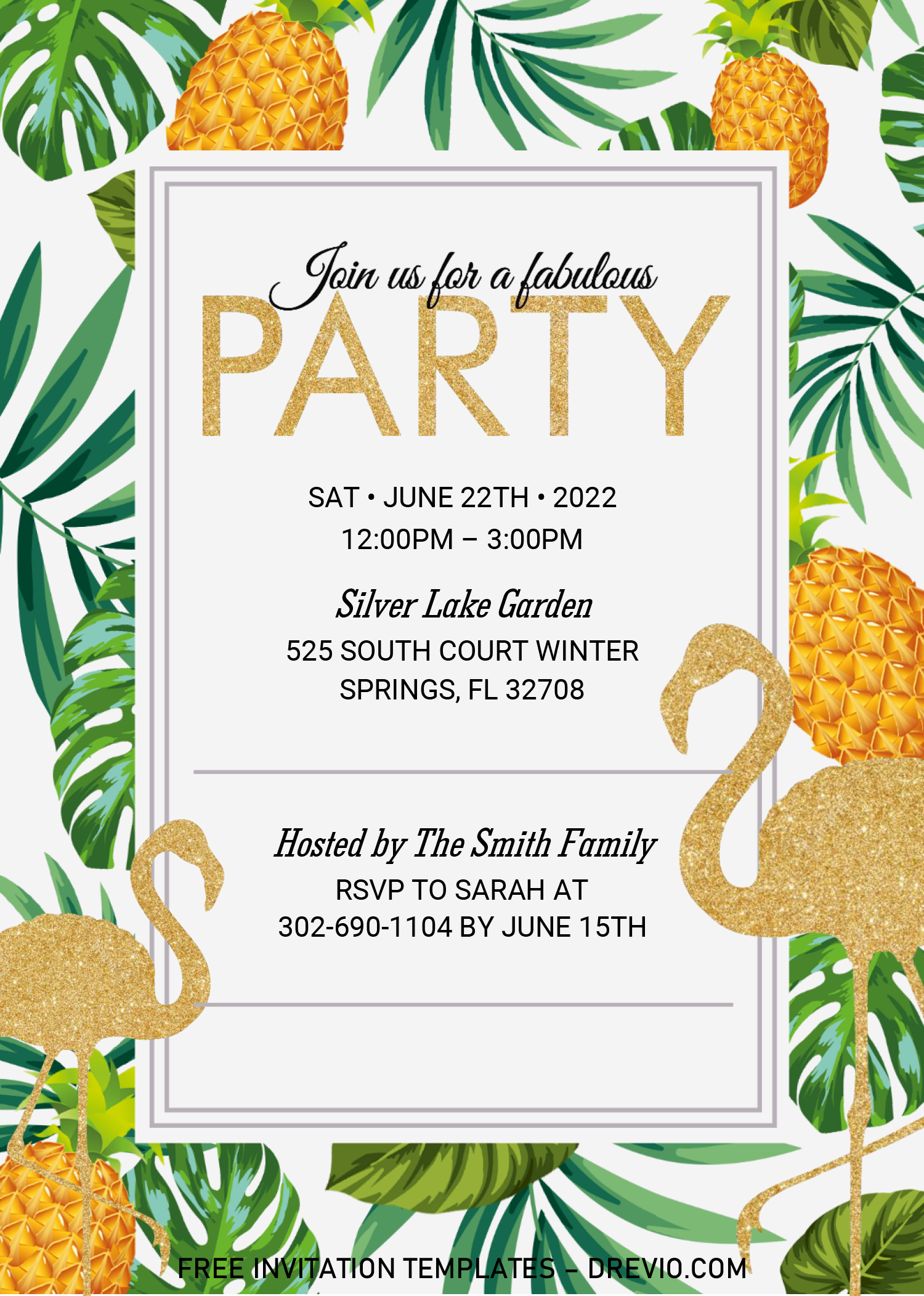 Summer Party Invitation Templates Editable With MS Word Summer 