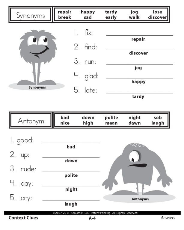 Third Grade Language Arts Context Clues Third Grade Language Arts