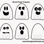Three Ghost Friends Ghost Finger Puppets FREE HALLOWEEN PRINTABLE