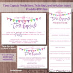 Time Capsule First Birthday GIRL 1st Printable Time Capsule