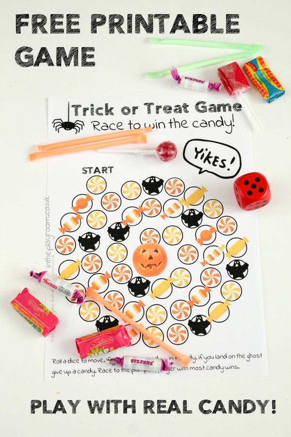 Trick Or Treat Free Printable Game For Kids To Play With Real Candy 