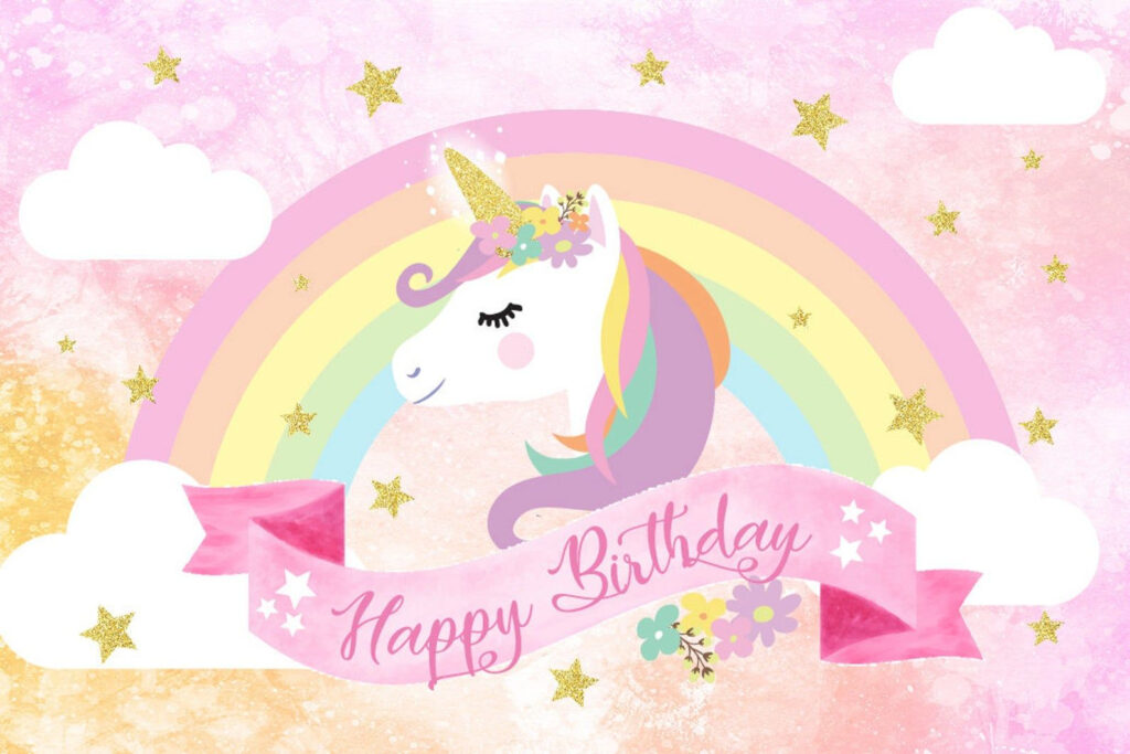 Unicorn Banner Unicorn Backdrop Printable Banner Unicorn Party 