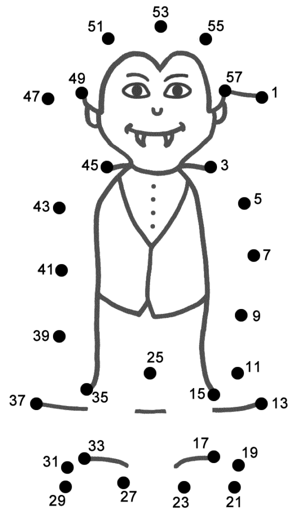 Vampire Connect The Dots Count By 2 s Starting At 1 Halloween 