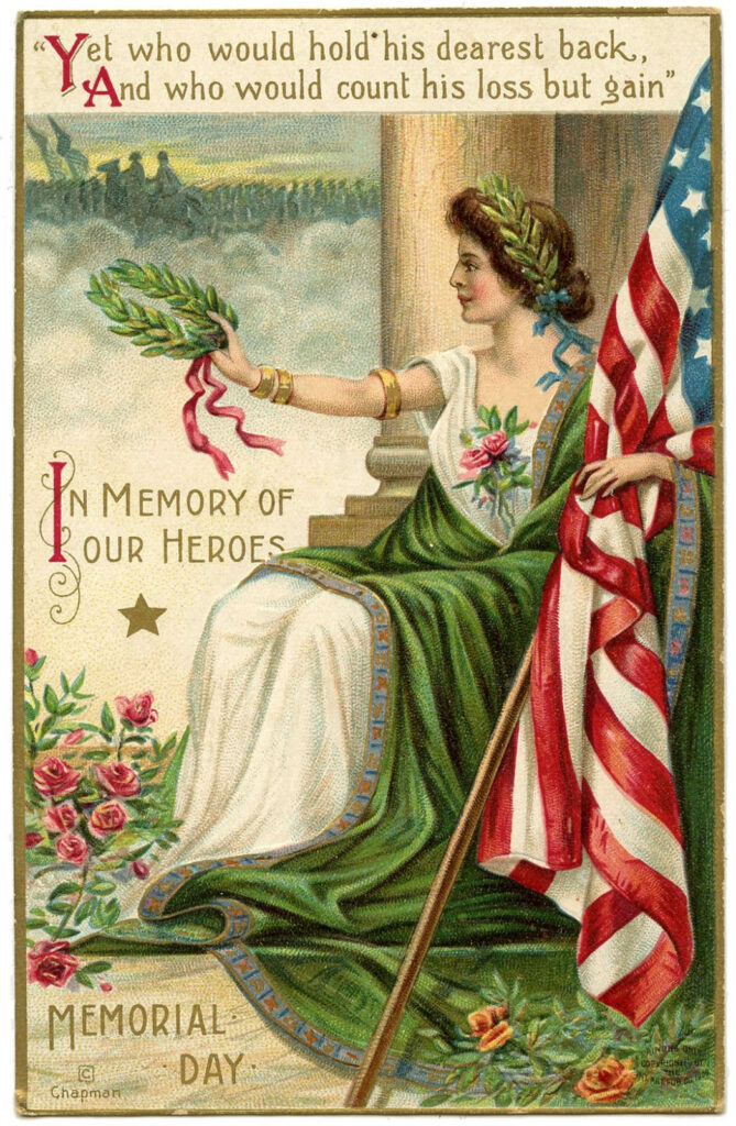 Vintage Memorial Day Image Lady Liberty 2 The Graphics Fairy