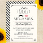 Vintage Mr And Mrs Couples Shower Invitation DIY PRINTABLE 20