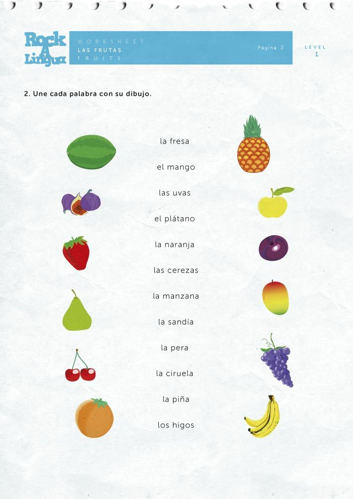 We Have New Worksheet To Teach Fruits In Spanish Check It Out At Http 
