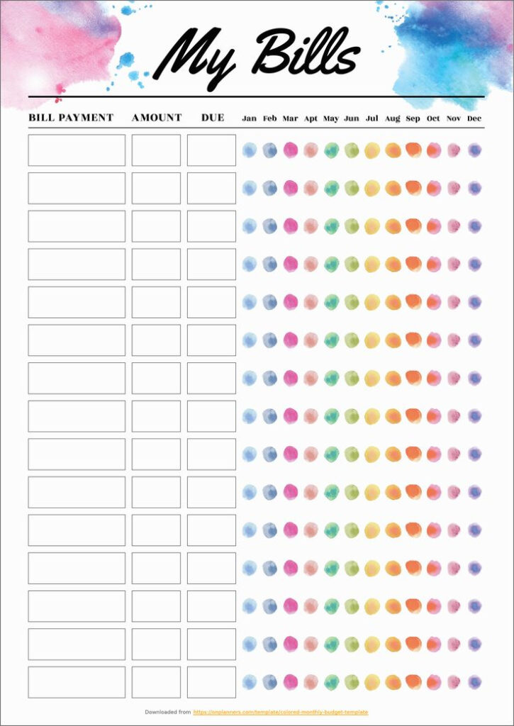 Weekly Budget Worksheet Pdf Monthly Budget Template Simple Budget 
